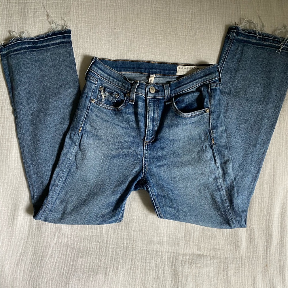Rag & Bone High-Rise Cropped Jeans